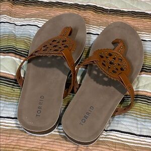 Torrid Tan Embellished Sandals for Women